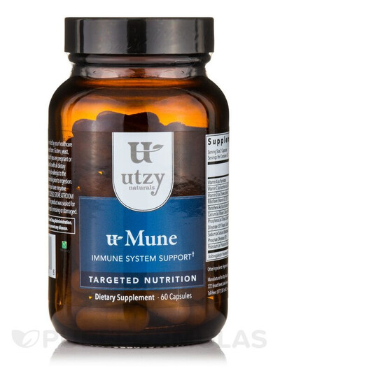 Основне фото товару Utzy Naturals, u-Mune Immune Support, Підтримка імунітету, 60 кап