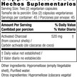 Фото состава Активированный уголь, Activated Coconut Charcoal, 90 капсул