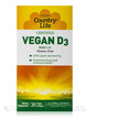 Фото складу Country Life, Vegan D3, Вітамін D3, 30 капсул