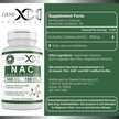 Фото складу NAC N-Acetyl Cysteine Фото складу Genex Formulas, NAC, N-ацетилцистеїн, 100 капсул
