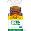 Фото складу Country Life, High Potency Biotin, Вітамін B7 Біотин, 60 капсул
