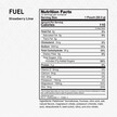 Фото складу Momentous, Fuel - Strawberry Lime Flavor, Електроліти, 1 шт