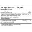 Фото состава Patient One MediNutritionals, Витамин C, Vitamin C, 90 таблеток