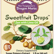 Фото складу Sweetfruit Drops Zen with Lime Oil Фото складу Dragon Herbs, Sweetfruit Drops Zen with Lime Oil, L-Теанін, 60 мл
