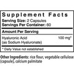 Фото состава Гиалуроновая кислота, Hyaluronic Acid, 120 капсул