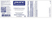 Фото состава l-Methionine Фото состава Pure Encapsulations, L-Метионин, l-Methionine, 60 капсул