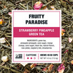 Фото складу Fruity Paradise Loose Leaf - Strawberry Pineapple Green Tea Tin Фото складу Fruity Paradise Loose Leaf - Strawberry Pineapple, Органічний Чай