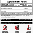 Фото складу Caffeine + N-Acetyl L-Tyrosine Capsules, L-Тирозин, 60 Capsules