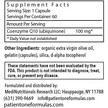 Фото состава CoQ10 Фото состава Patient One MediNutritionals, Коэнзим CoQ10, CoQ10, 60 капсул