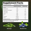 Фото складу BetterAlt, Moringa Gummies Blueberry Flavor, Моринга, 30 таблеток