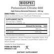 Фото складу Biospec Nutritionals, Potassium Citrate, Калій, 90 таблеток