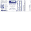 Фото состава Pure Encapsulations, Марганец, Manganese Aspartate/Citrate, 60 ка