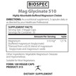 Фото состава Mag Glycinate Фото состава Biospec Nutritionals, Магний, Mag Glycinate, 100 капсул