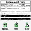 Фото состава NA-R-ALA Stabilized R-Lipoic Acid Capsules, R-Липоевая кислота, 6