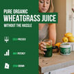 Фото використання Organic Wheatgrass Juice Фото використання Organic Wheatgrass Juice, Паростки пшениці Вітграсс, 150 г