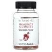 Фото применение Vitamins Immunity Gummies Vegan Non-GMO Pectin Based Raspberry Фото применение CodeAge, Витамины, Vitamins Immunity Gummies, 60 таблеток