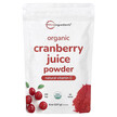 Фото применение Organic Cranberry Juice Powder Фото применение Порошковый сок, Organic Cranberry Juice Powder, 227 г