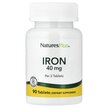 Фото применение Natures Plus, Железо, Iron 40 mg, 90 таблеток