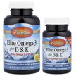 Фото применение Elite Omega-3 Plus D & K 60+ Фото применение Carlson, Омега 3, Elite Omega-3 Plus D & K 60+, 30 мягких гел