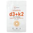 Фото використання Vitamin D3 + K2 5000 IU/100 mcg, Вітаміни D3 K2, 180 капсул