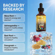 Фото використання Maca Root Liquid Drops with Ashwagandha Fenugreek Beet Root, Мака