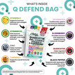 Фото применение Q Defend Quercetin Zinc Vitamin C D Elderberry Turmeric Black Pepper Garlic Ginger Sea Moss Lysine Stinging Nettle Reishi Mushroom Immune Support 120 Capsules by Clean Nutra Фото применение Q Defend Quercetin Zinc Vitamin C D Elderberry, Поддержка иммунит