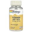 Фото применение Solaray, Витамин D3, Vitamin D3 + K2, 120 капсул