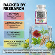 Фото применение Saffron 100 mg + Ashwagandha L-Theanine 200 mg Фото применение Saffron 100 mg + Ashwagandha L-Theanine 200, Поддержка стресса, 8