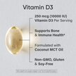 Фото використання Vitamin D3 with Coconut Oil 250 mcg 10000 IU, Вітамін D3, 120 кап