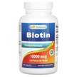 Фото применение Biotin 10000 mcg Фото применение Best Naturals, Витамин B7 Биотин, Biotin 10000 mcg, 365 таблеток