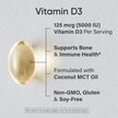 Фото використання Vitamin D3 with Coconut Oil, Вітамін D3 5000 МО, 360 капсул