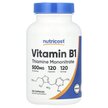 Фото використання Nutricost, Vitamin B1 500 mg, Вітамін B1 Тіамін, 120 капсул