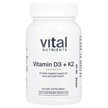 Фото применение Vital Nutrients, Витамины D3 + K2, K2-7 + D3, 60 капсул