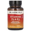 Фото применение Dr. Mercola, Витамины D3 + K2, Vitamins D3 K2, 30 капсул