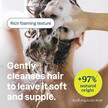 Фото применение Sensitive Natural Volume & Shine Shampoo - Oat + Soy Protein,