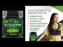 Outlive 100 Premium Organic Superfoods + Greens Berry, Суперфу...