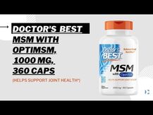 Doctor's Best, MSM 1000 мг, MSM with OptiMSM 1000 mg, 180...