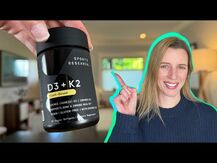 Sports Research, D3 + K2 Plant-Based, Вітаміни D3 K2, 120 капсул