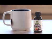 NOW, Real Food - Organic Amaretto Monk Fruit, Стевія, 53 мл