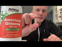 NOW, Panax Ginseng, Женьшень, 100 капсул