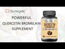 Sunergetic, Кверцетин и Бромелайн, Quercetin & Bromelain, ...