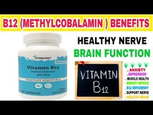 Vitacost, Vitamin B-12 Methylcobalamin 500 mcg, Вітамін B, 300...
