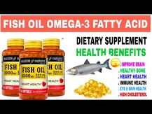 Омега-3 рыбий жир 1000 мг, Omega-3 Fish Oil 1000 mg 120, 120 к...