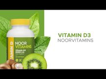 Noor Vitamins, Витамин D3, Vitamin D3 125 mcg 5000 IU, 60 капсул