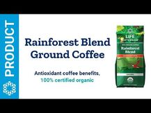Organic Rainforest Blend Whole Bean Coffee, Кофе, 340 г