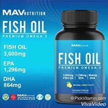 MAV Nutrition, Fish Oil Premium Omega 3 Lemon