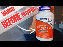 NOW, Double Strength L-Theanine, L-Теанін, 90 капсул