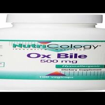Nutricology, Желчные кислоты 500 мг, Ox Bile 500 mg, 100 капсул