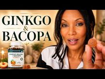 Ginkgo Biloba + Bacopa Gummies Natural Peach, Поддержка мозга,...