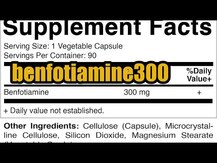 Vitamatic, Бенфотиамин, Benfotiamine 300 mg, 90 капсул